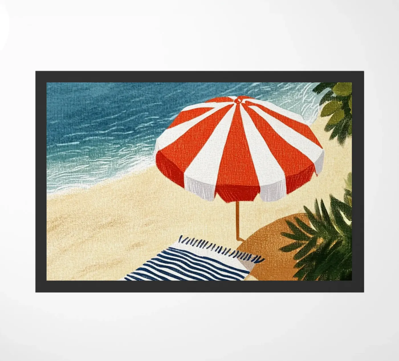 Rustig strand deurmat van Curious Canvas