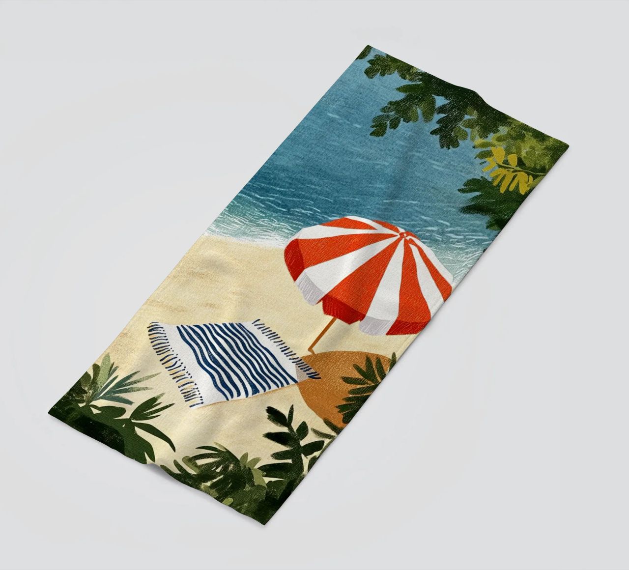 Spiaggia tranquilla telo mare da Curious Canvas