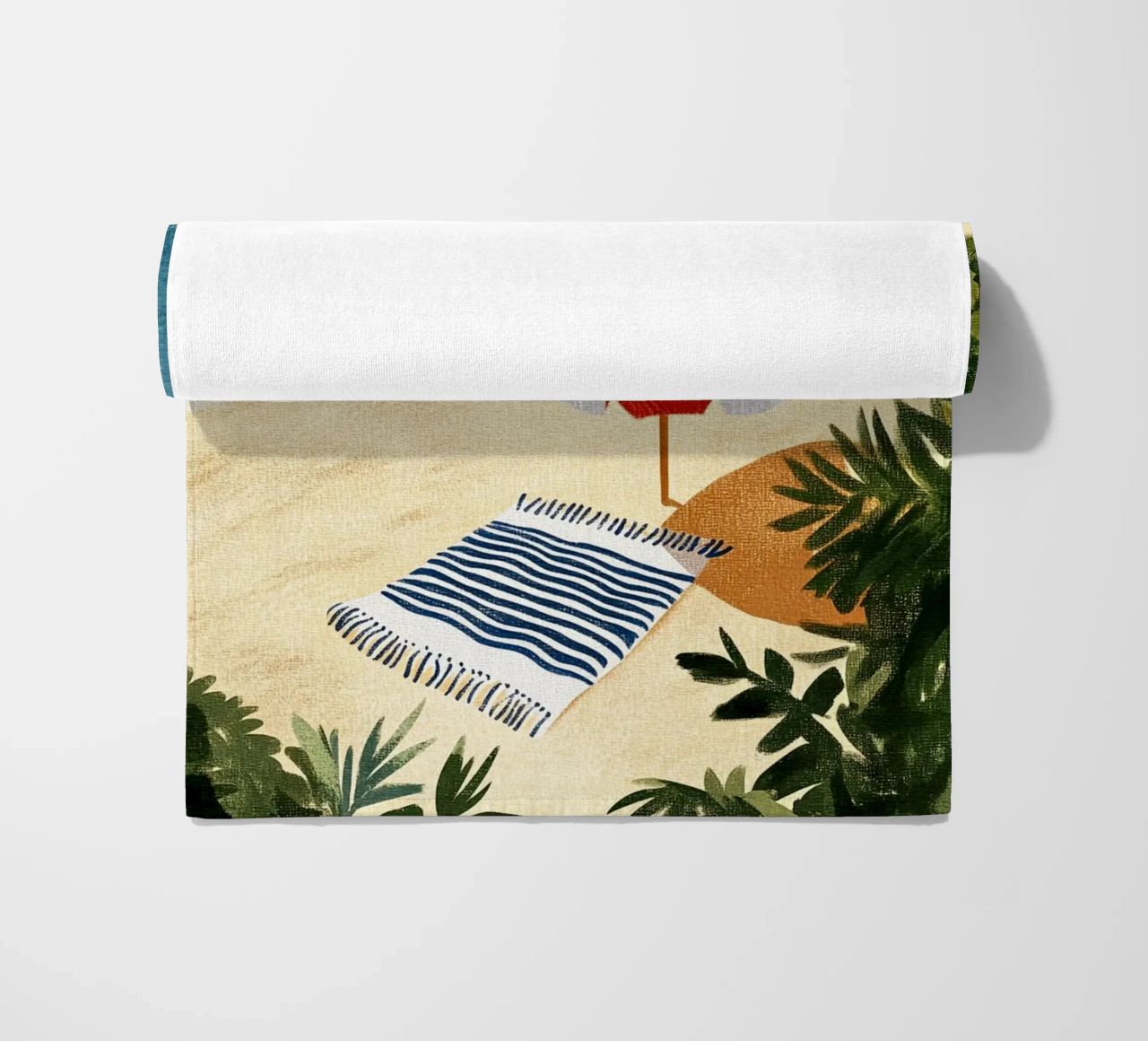 Spiaggia tranquilla telo mare da Curious Canvas