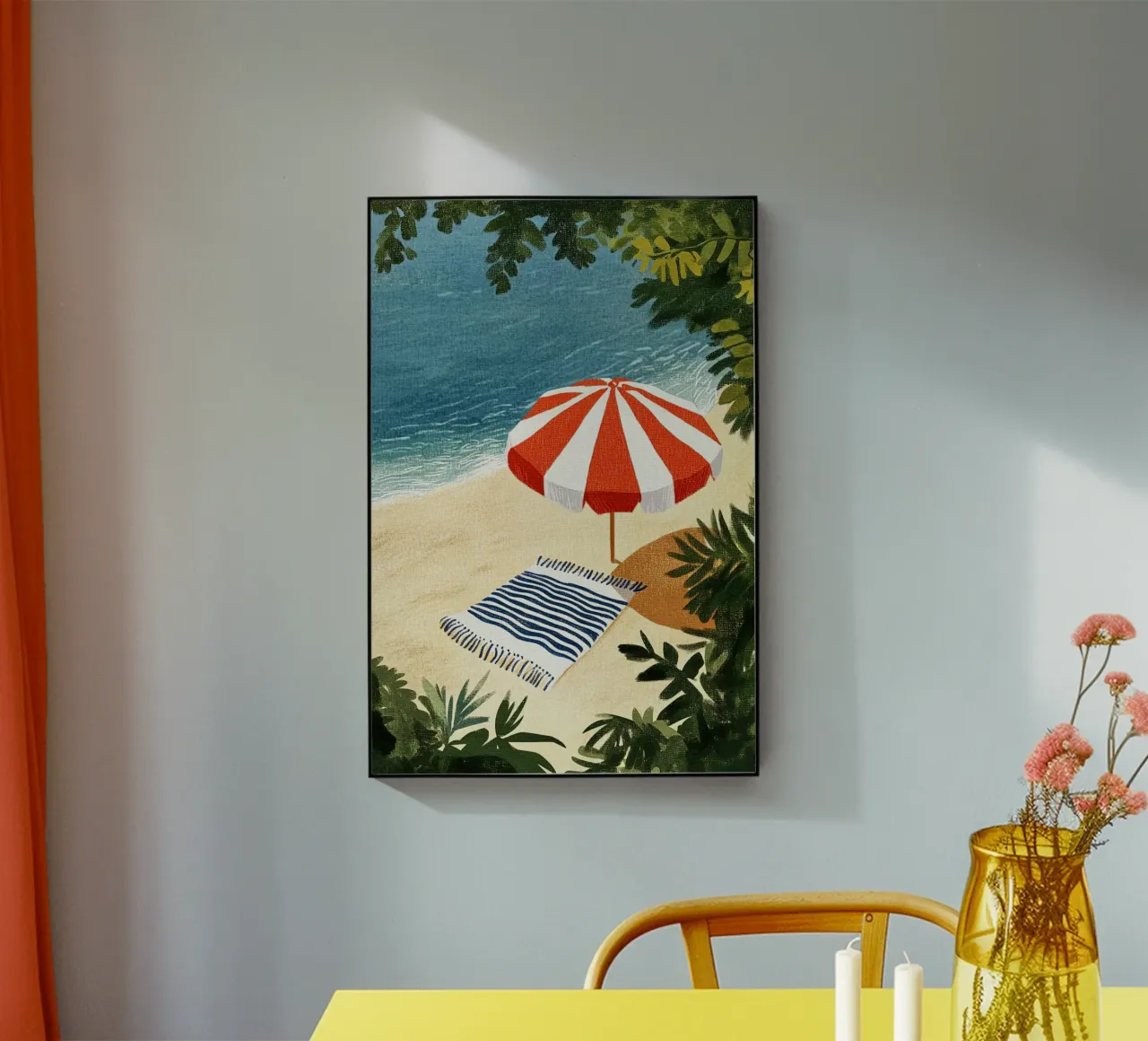 Spiaggia tranquilla plexiglass da Curious Canvas