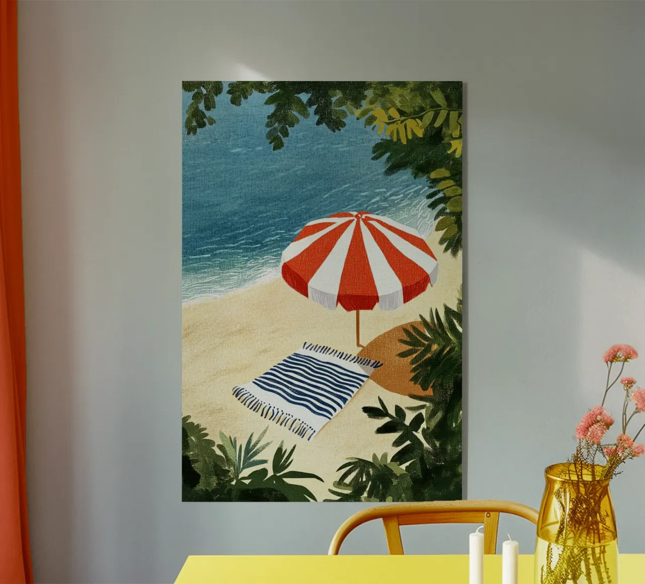 Spiaggia tranquilla plexiglass da Curious Canvas