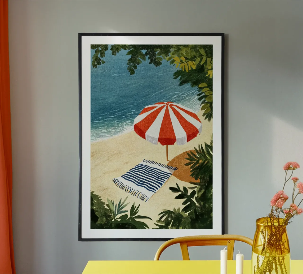 Rustig strand poster van Curious Canvas