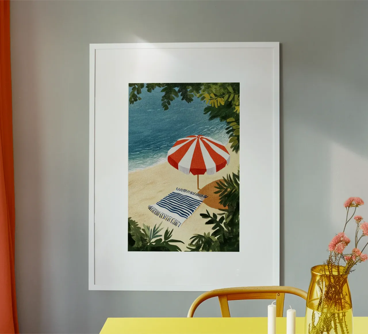 Rustig strand hahnemühle van Curious Canvas