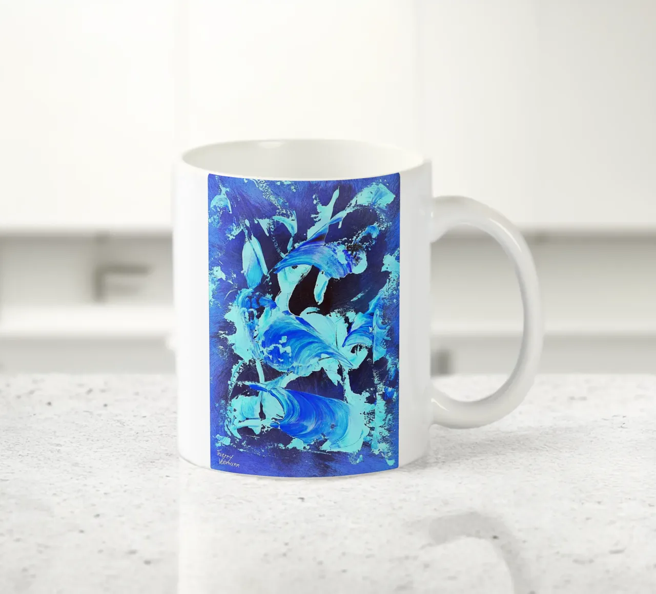 IDEAL GIFT 31 invers. tazza in ceramica da Thierry Vobmann Abstract painting