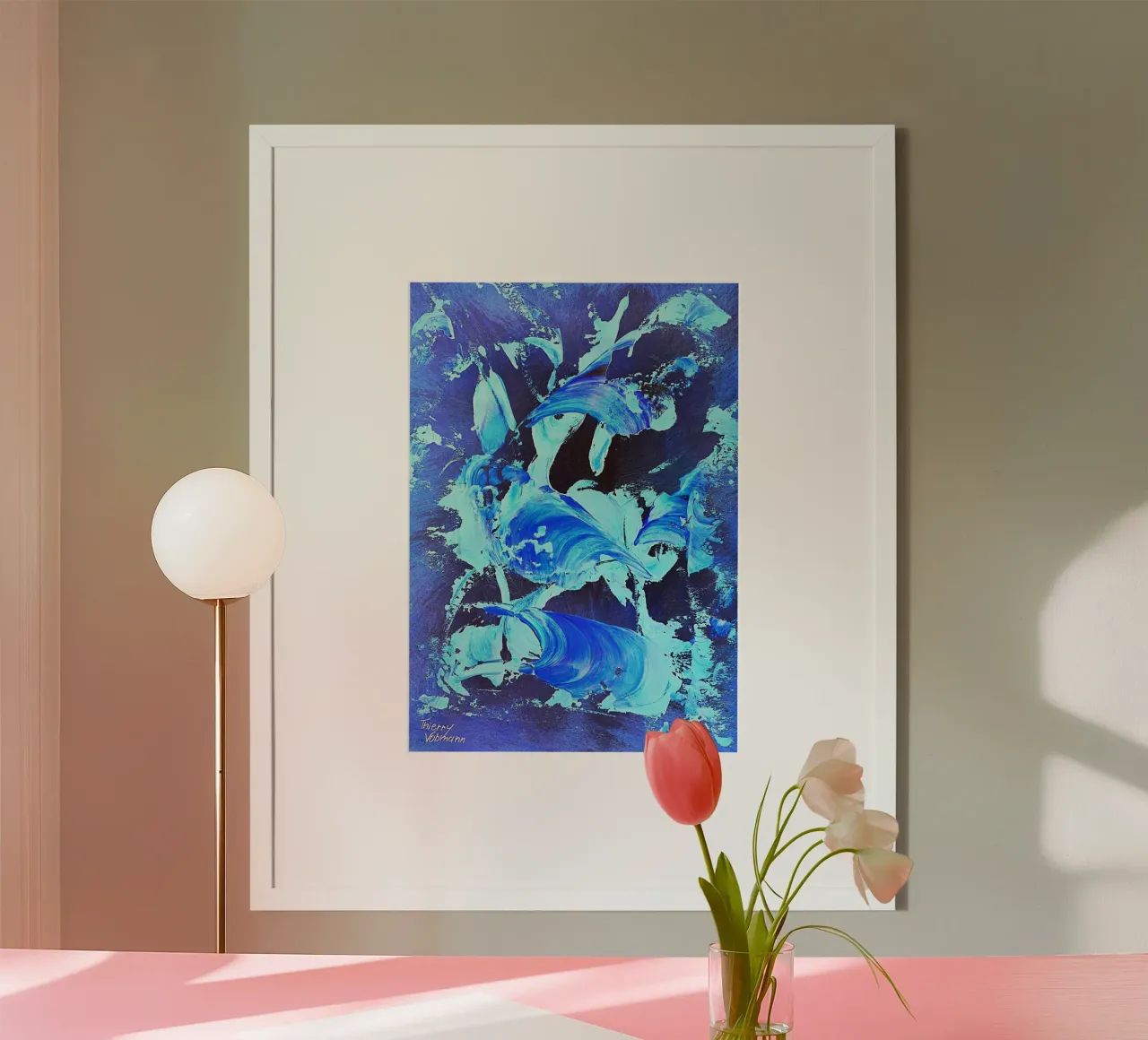 IDEAL GIFT 31 invers. poster con telaio in legno da Thierry Vobmann Abstract painting