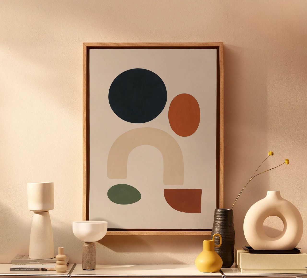 Earthy Abstract Composition Leinwand von Mosaic Dialogue