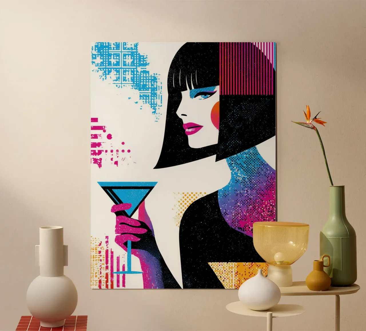 Digital Martini Cocktail | Glamour futuristico e retrò poster da Autofocus