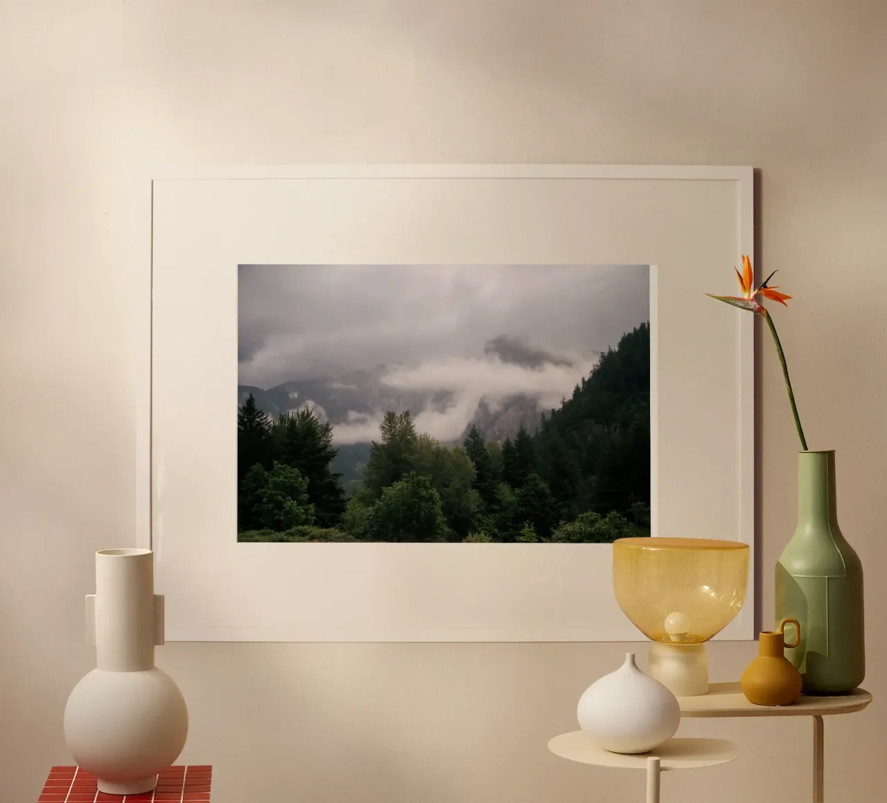 Moody Forest Landscape poster con telaio in alluminio da wowhannahphotos