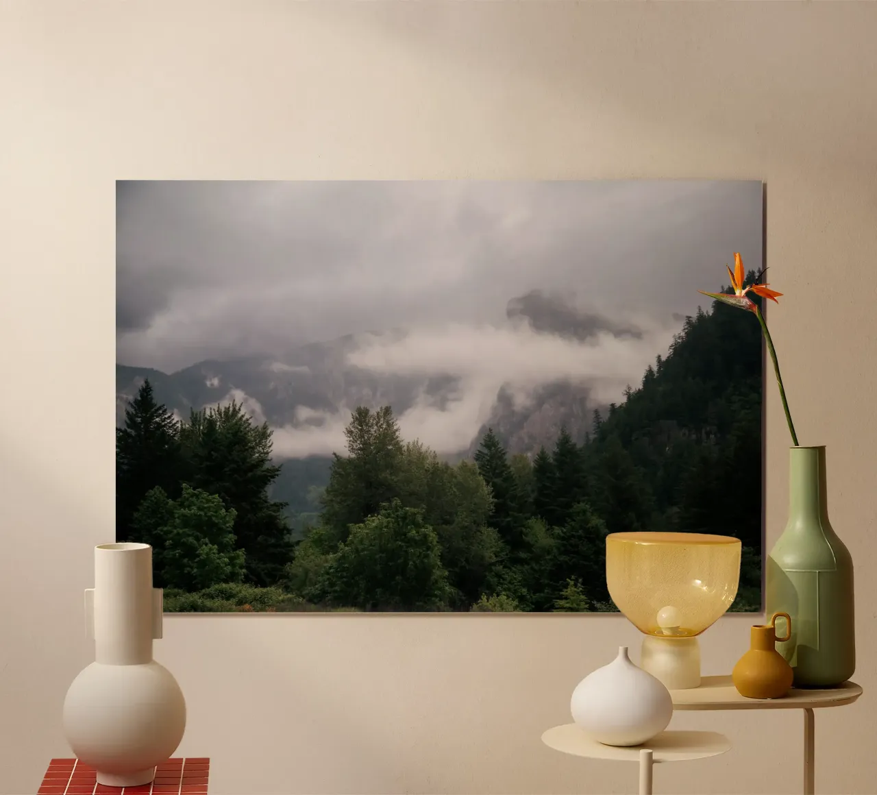 Moody Forest Landscape poster con telaio in alluminio da wowhannahphotos