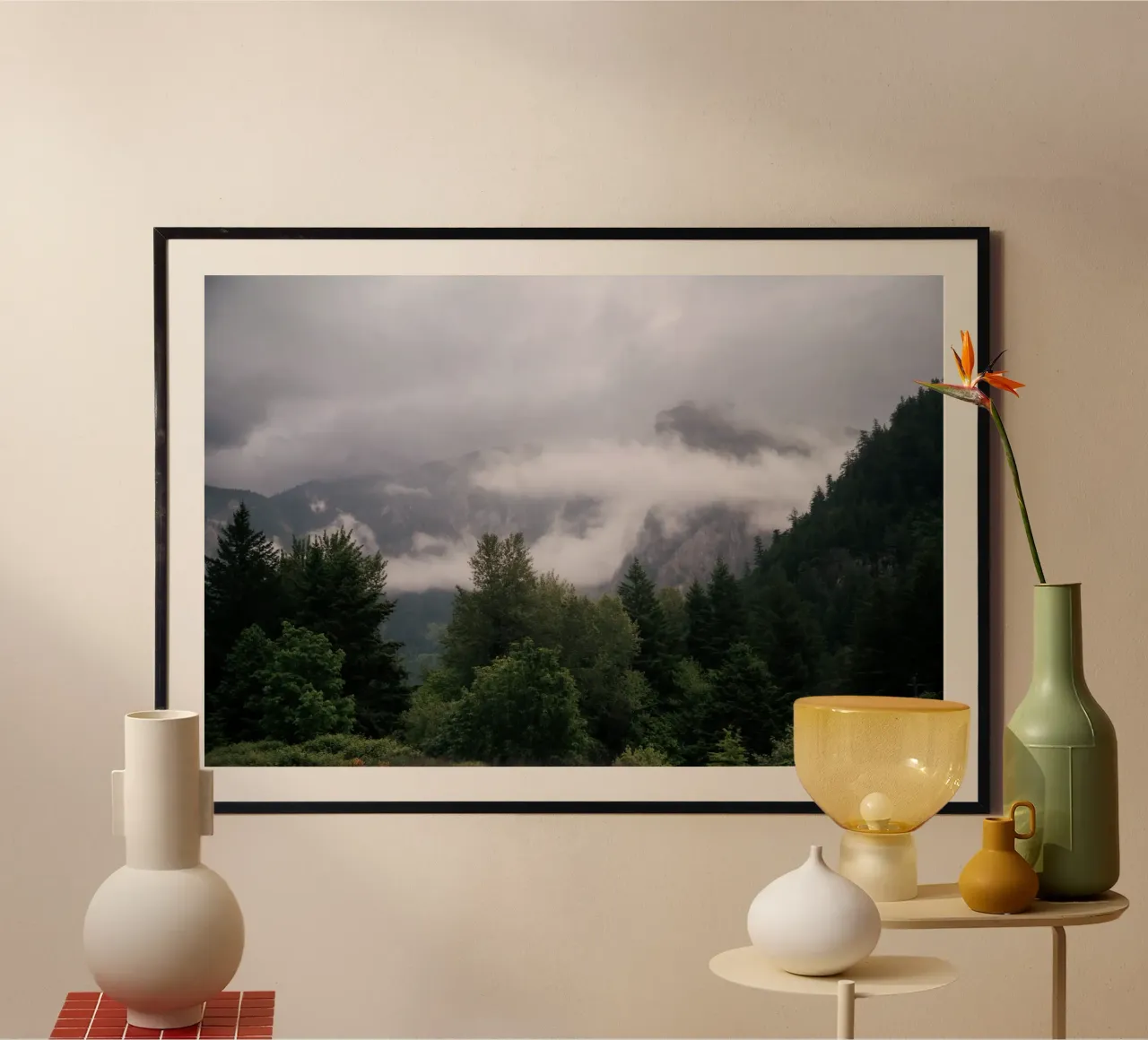 Moody Forest Landscape poster con telaio in alluminio da wowhannahphotos