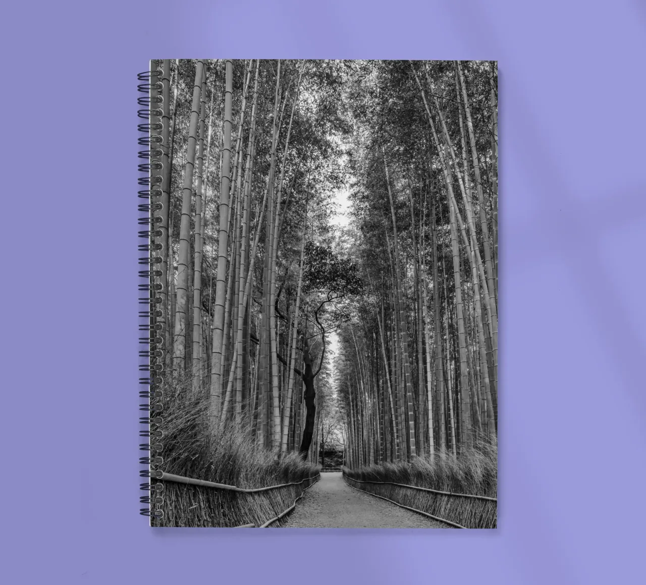 L'imponente foresta di bambù di Arashiyama in monocromia diario ad anelli da Melanie Viola