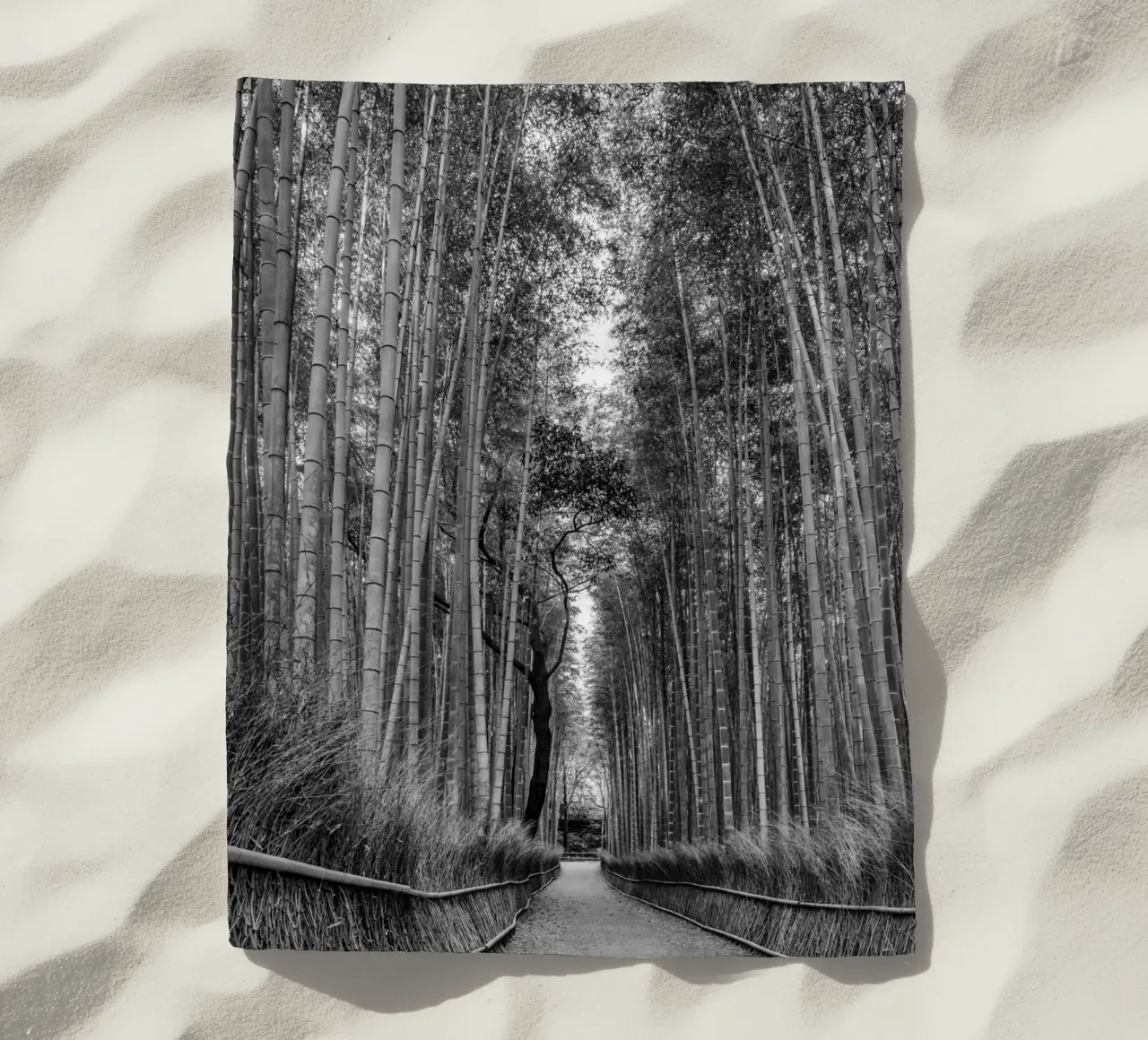 L'imponente foresta di bambù di Arashiyama in monocromia telo mare da Melanie Viola