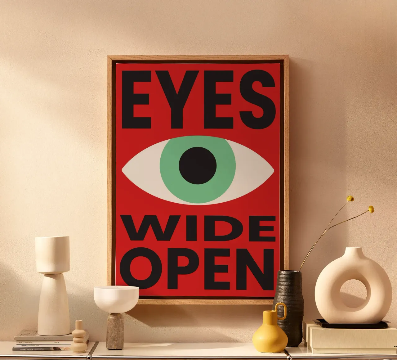 EYES WIDE OPEN tela con Cornice a cassetta da studio salü