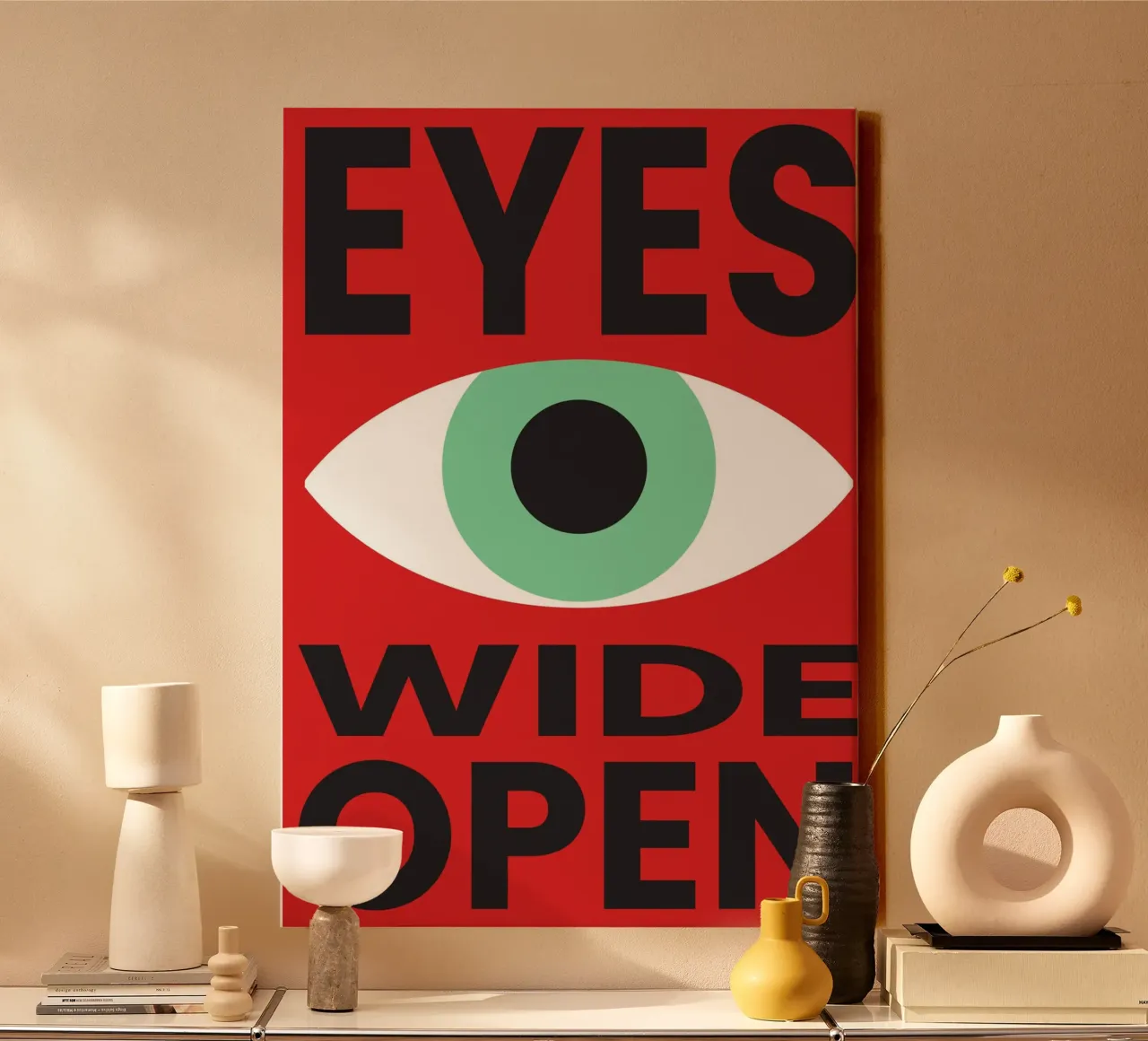 EYES WIDE OPEN tela con Cornice a cassetta da studio salü
