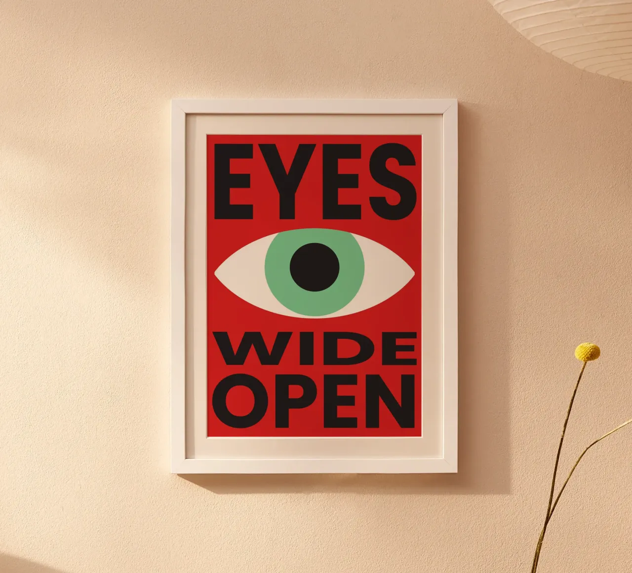 EYES WIDE OPEN poster with aluminum frame by studio salü