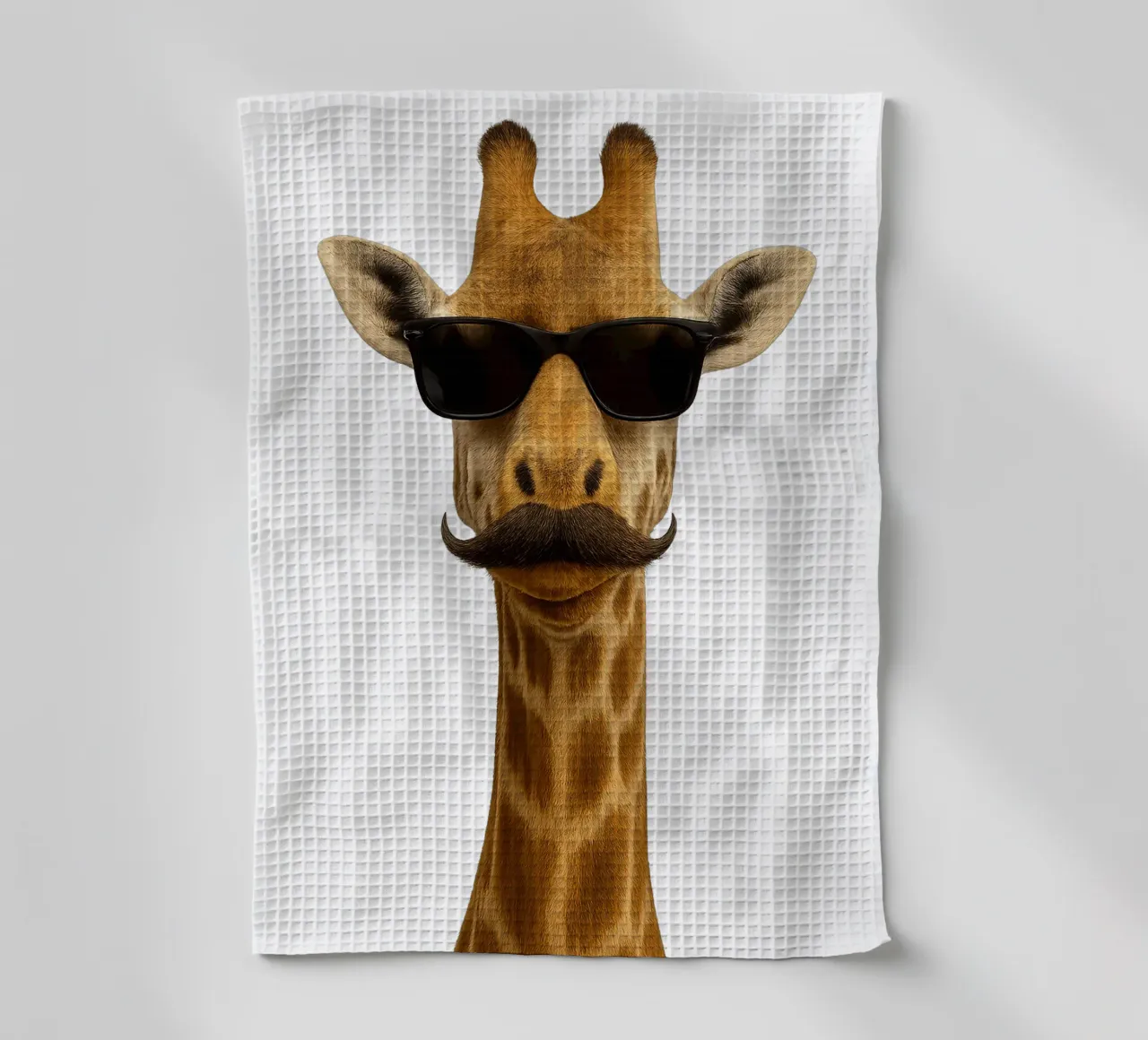 Giraffa Cool - Atteggiamento con altitudine canovaccio da cucina da So Cute Land - Affiches et posters