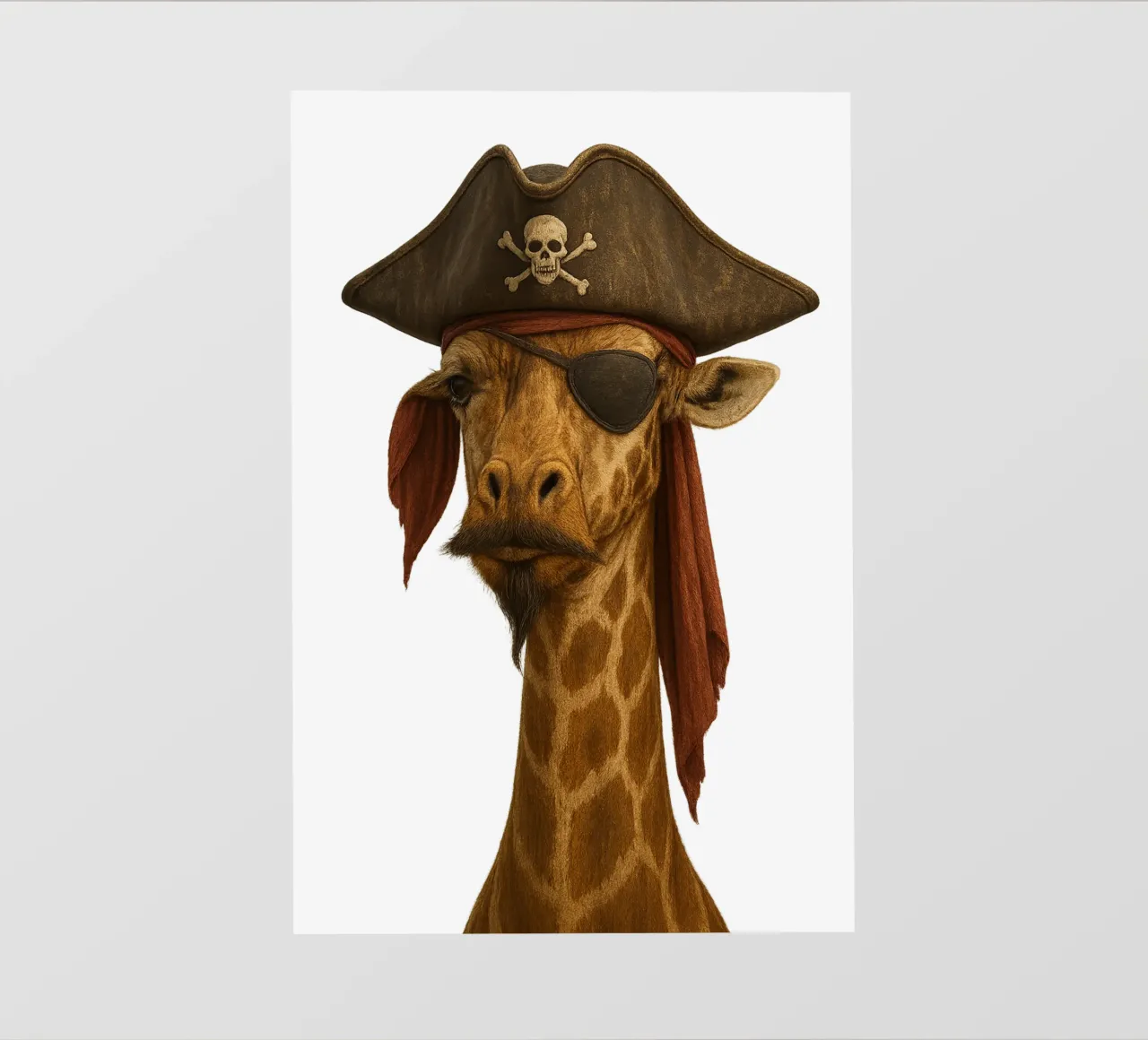Giraffa Pirata - Capitano delle risate e delle strade telo in pvc da So Cute Land - Affiches et posters