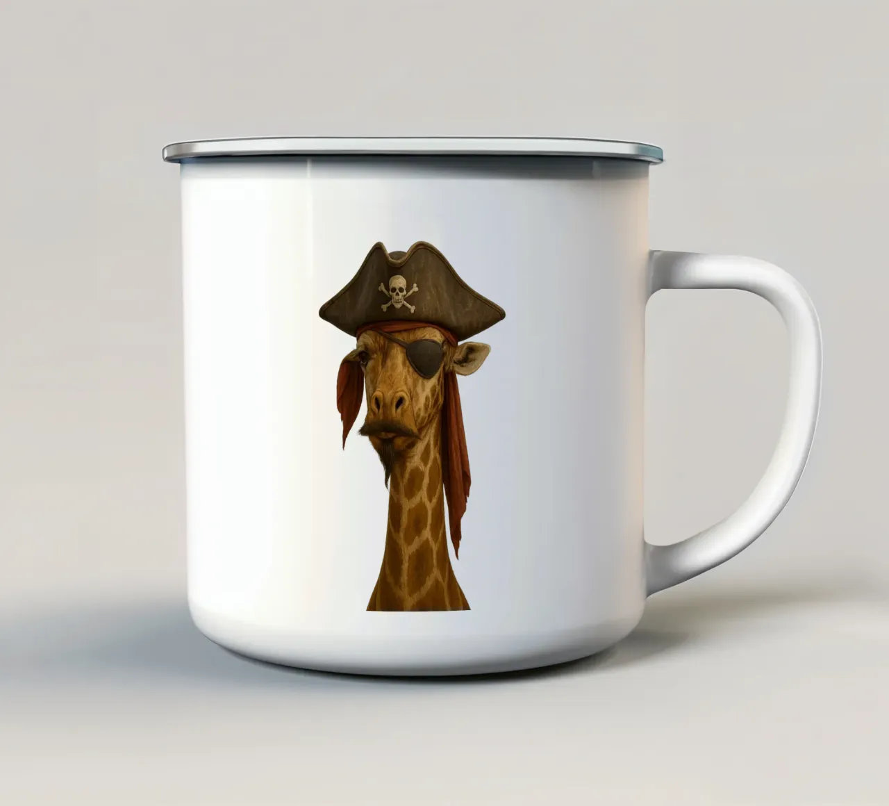 Giraffa Pirata - Capitano delle risate e delle strade tazza in smalto da So Cute Land - Affiches et posters