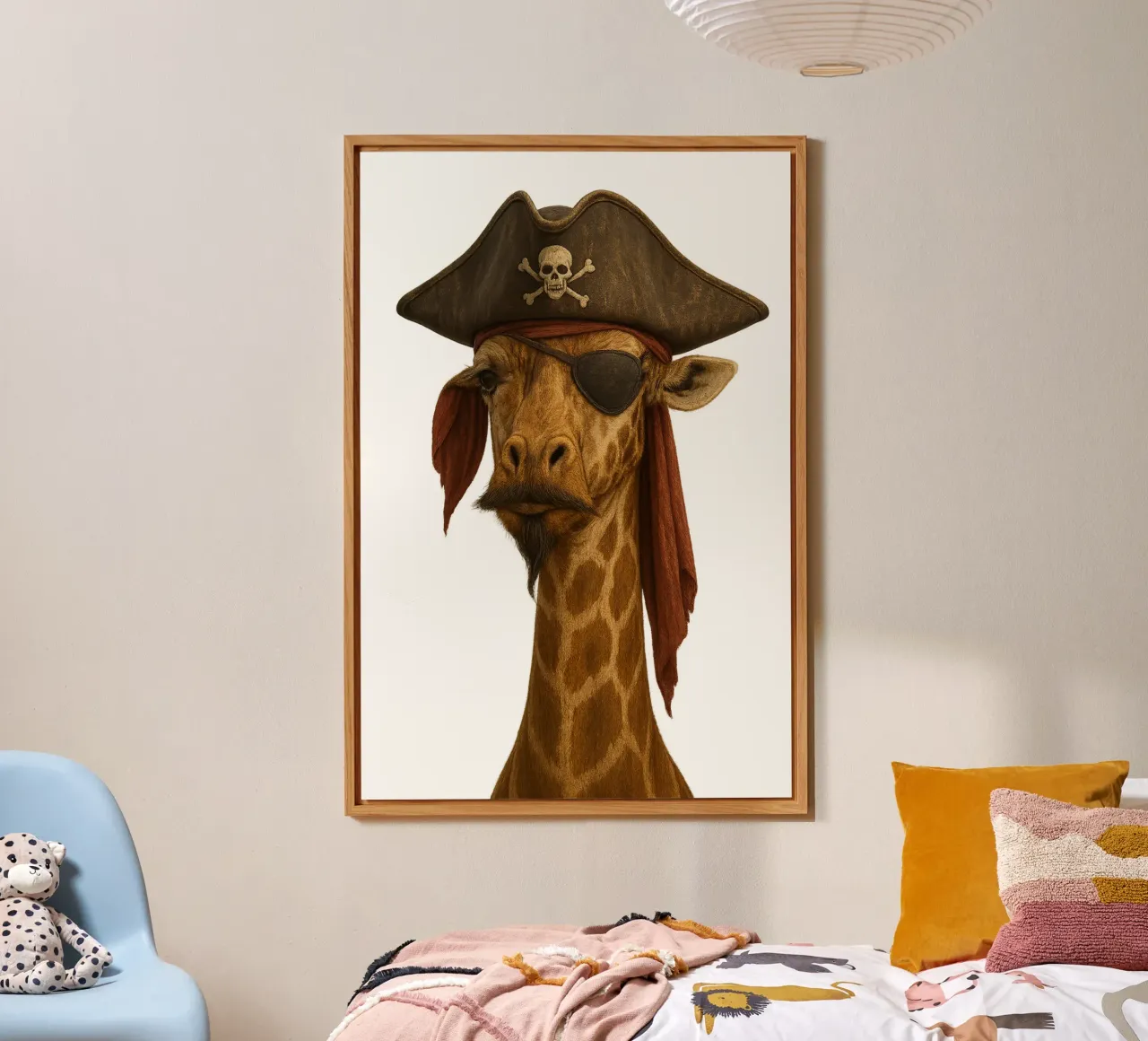 Giraffa Pirata - Capitano delle risate e delle strade alluminio dibond da So Cute Land - Affiches et posters