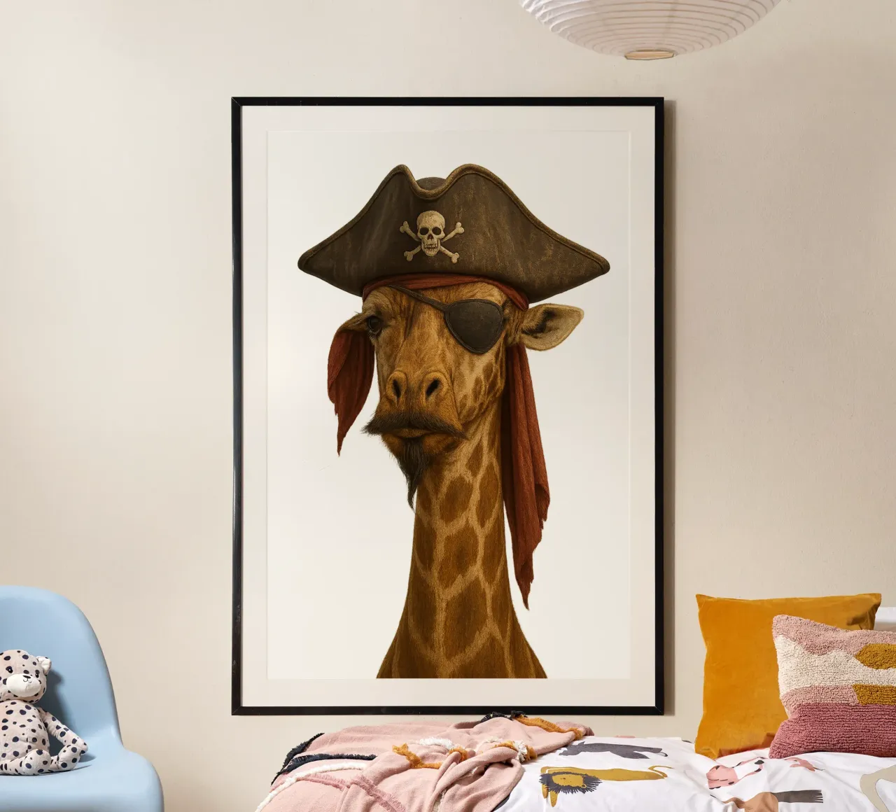 Giraffa Pirata - Capitano delle risate e delle strade carta hahnemühle da So Cute Land - Affiches et posters
