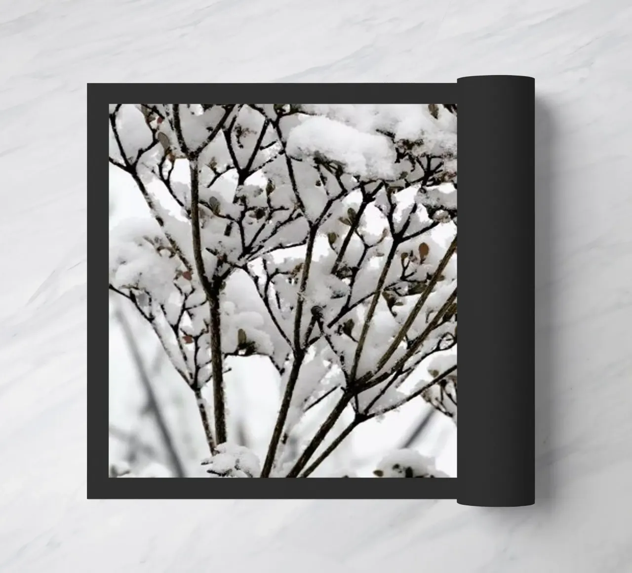 Snowy White Flower Branches zerbino da Studio Nahili