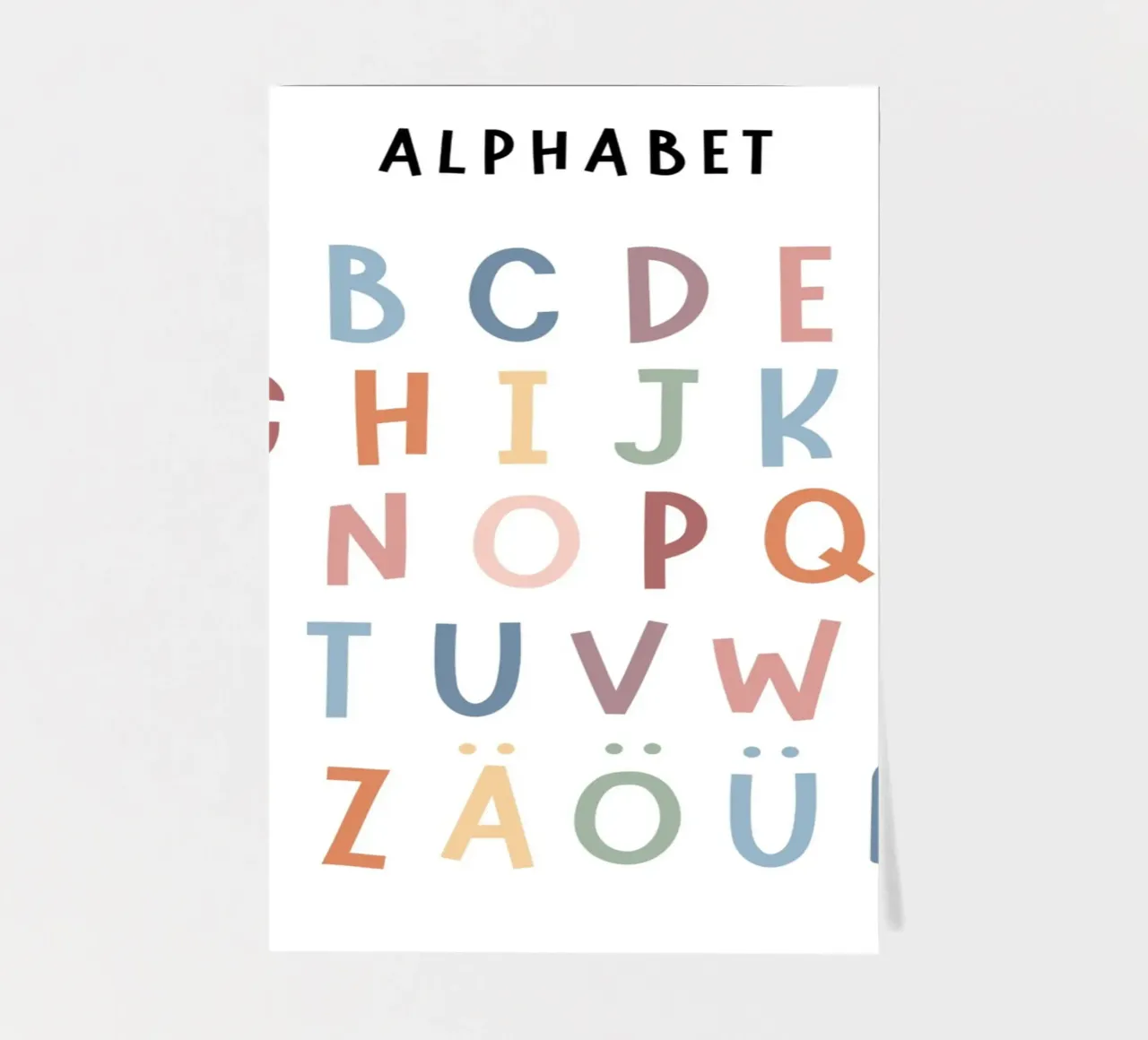 Alfabetprint, wanddecoratie voor babykamers, Kinderkamerprints, Speelkamer stickervel van ABC Prints