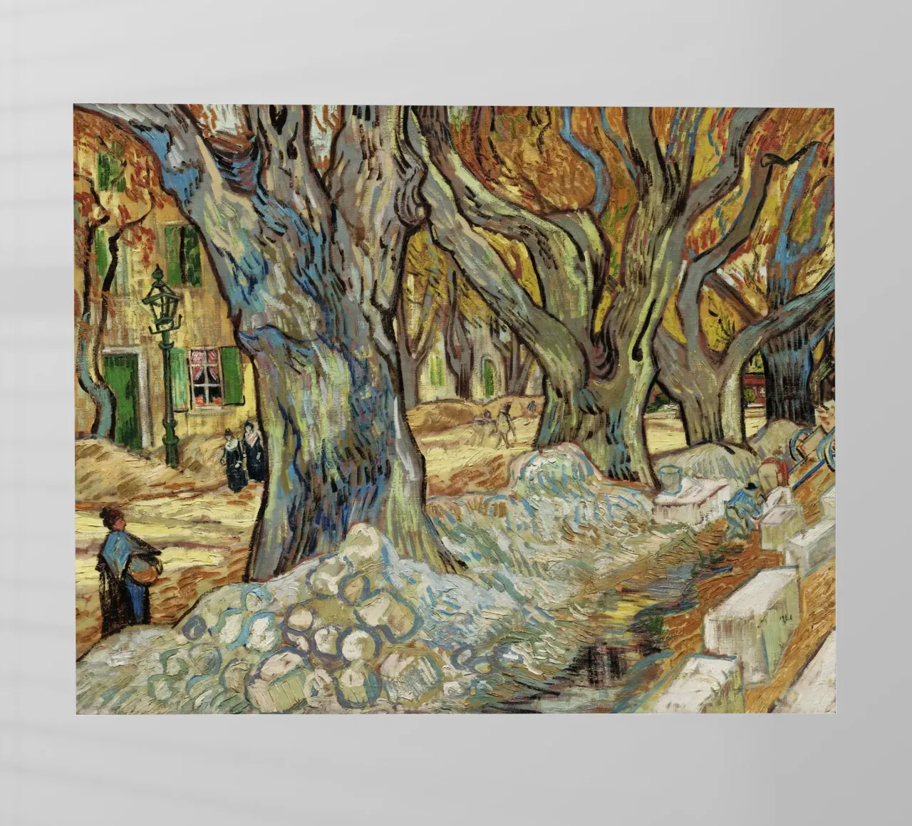 "I grandi alberi di Platano" di Vincent van Gogh pellicola backlit da Van Gogh Prints