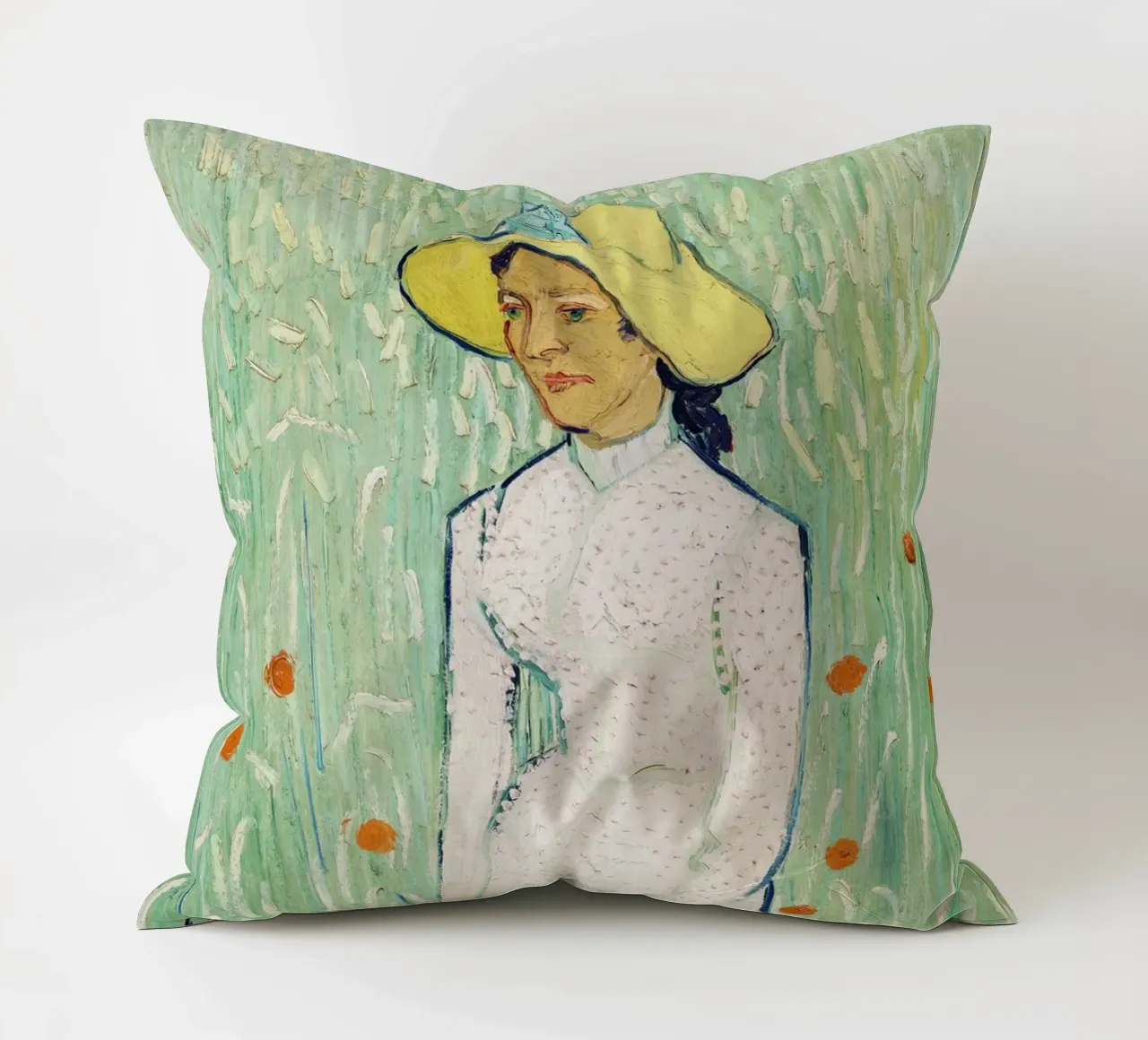 "Ragazza in bianco" (1890) di Vincent van Gogh cuscino da Van Gogh Prints