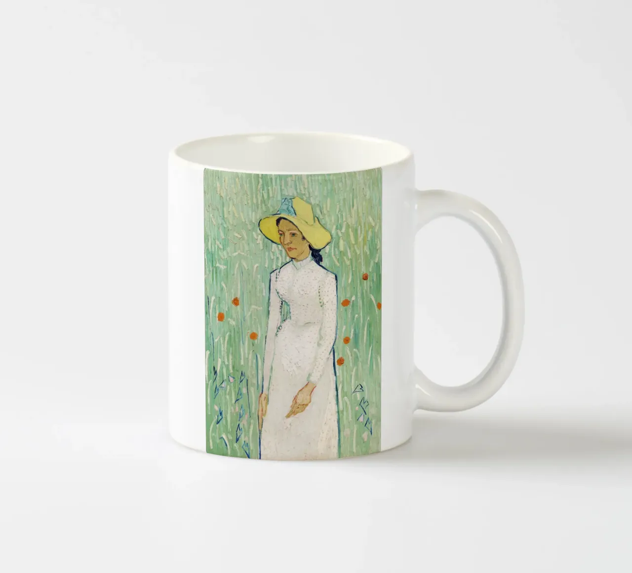 "Ragazza in bianco" (1890) di Vincent van Gogh tazza in ceramica da Van Gogh Prints