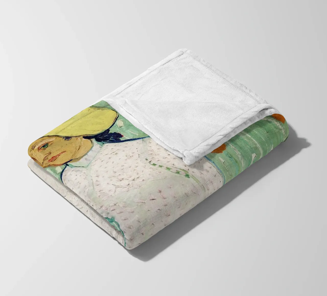 "Ragazza in bianco" (1890) di Vincent van Gogh coperta in pile da Van Gogh Prints