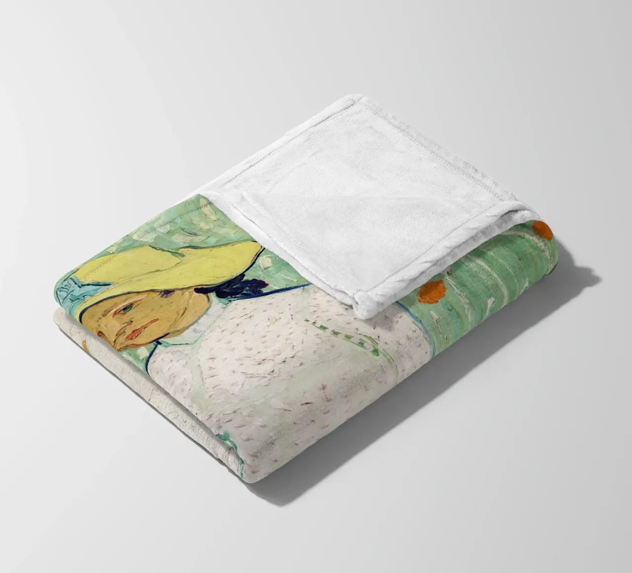 "Ragazza in bianco" (1890) di Vincent van Gogh coperta in pile da Van Gogh Prints