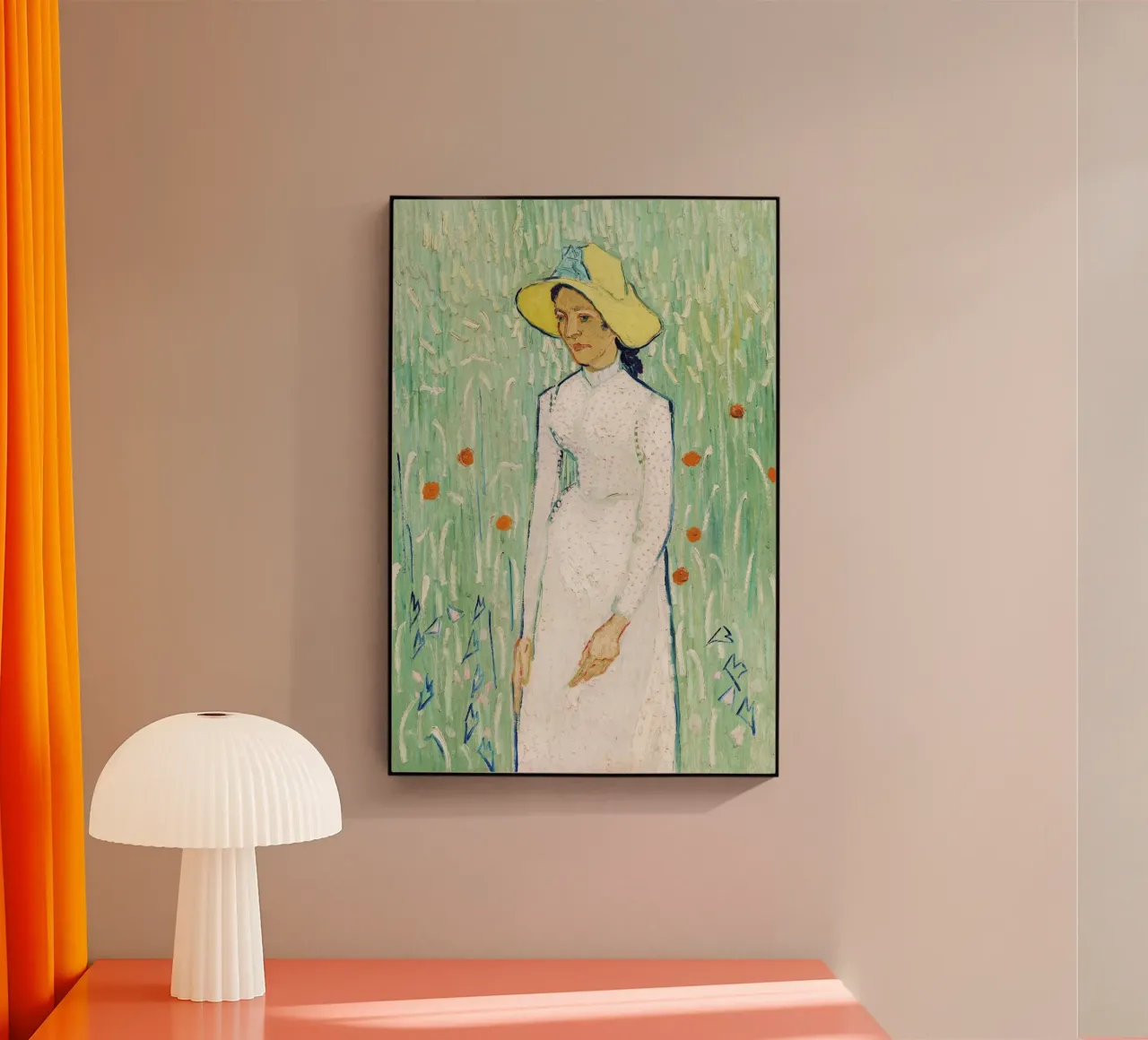 "Ragazza in bianco" (1890) di Vincent van Gogh plexiglass da Van Gogh Prints