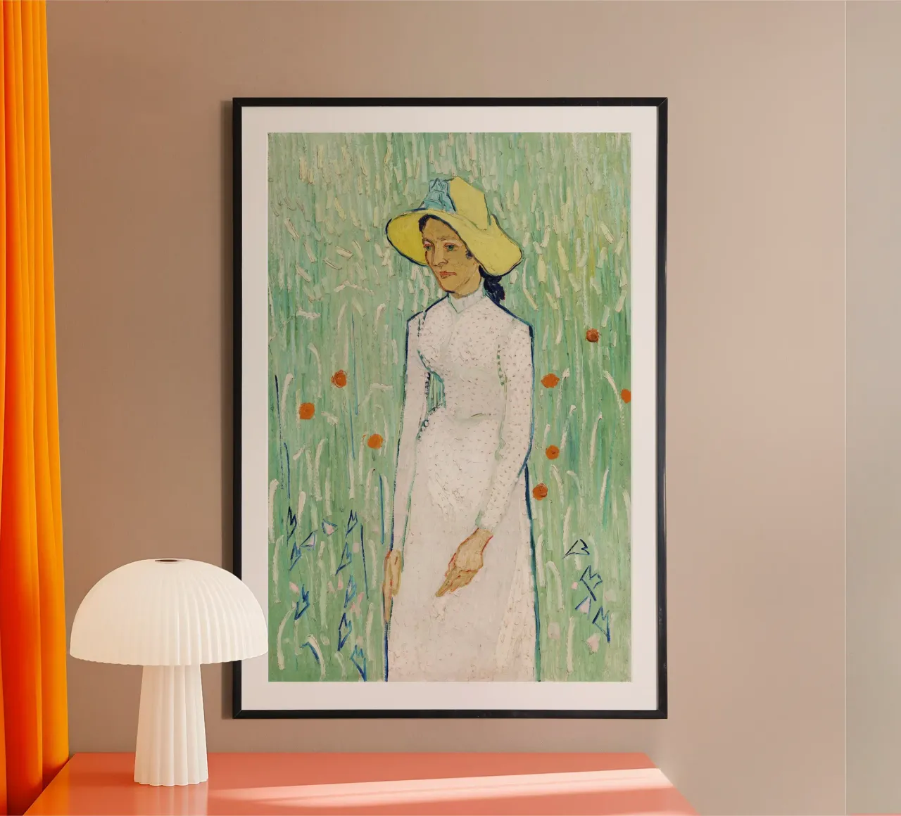 "Ragazza in bianco" (1890) di Vincent van Gogh carta hahnemühle da Van Gogh Prints