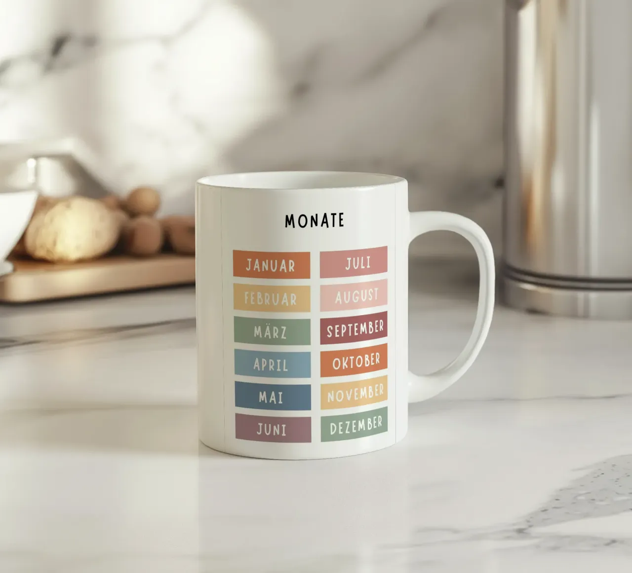 Stampa educativa, arte da parete per la scuola materna, stampe per la stanza dei giochi tazza in ceramica da ABC Prints