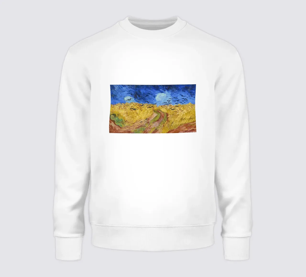 "Campo di grano con corvi" (1890) Vincent van Gogh". felpa da Van Gogh Prints