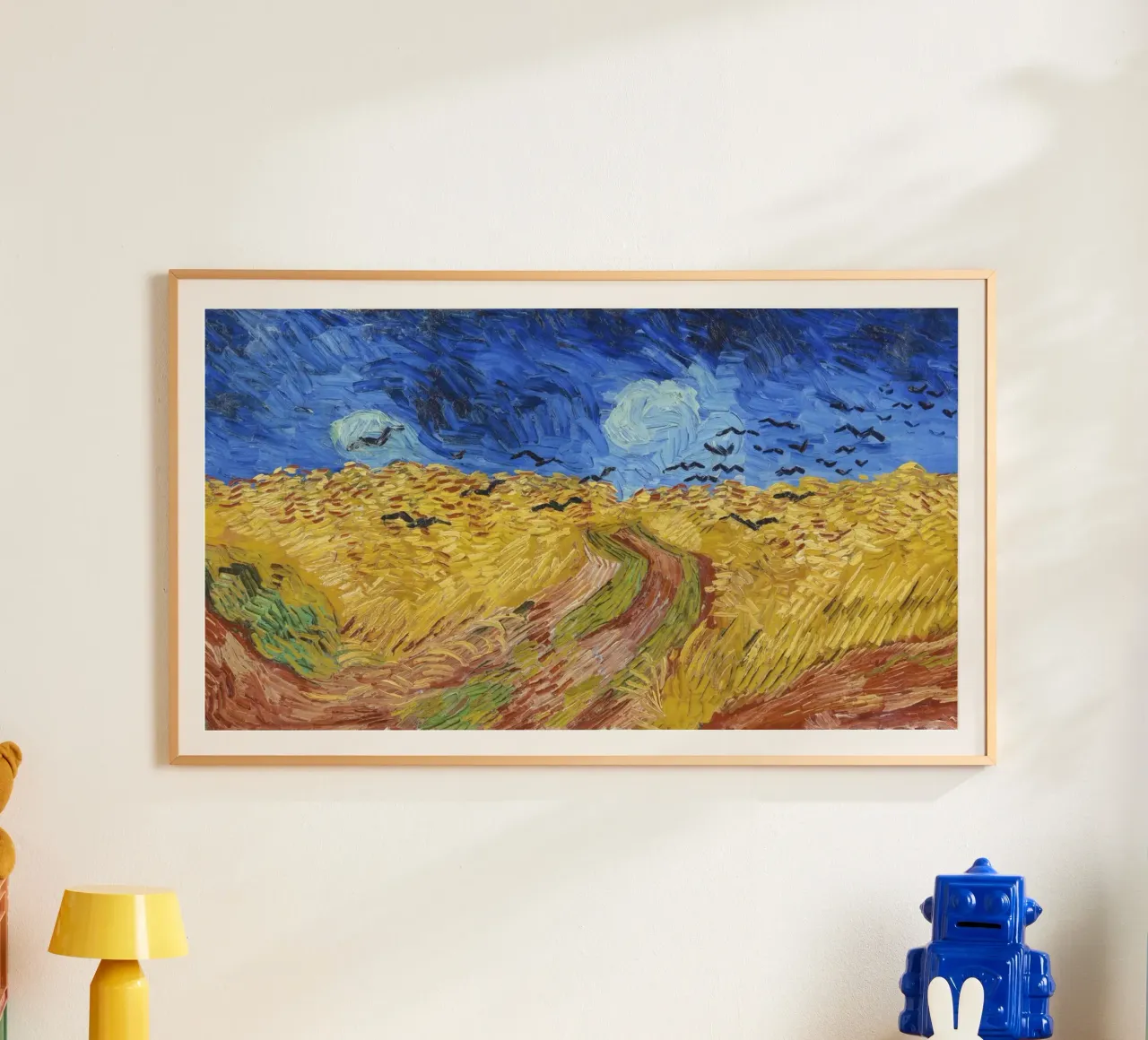 "Campo di grano con corvi" (1890) Vincent van Gogh". poster con telaio in plastica da Van Gogh Prints