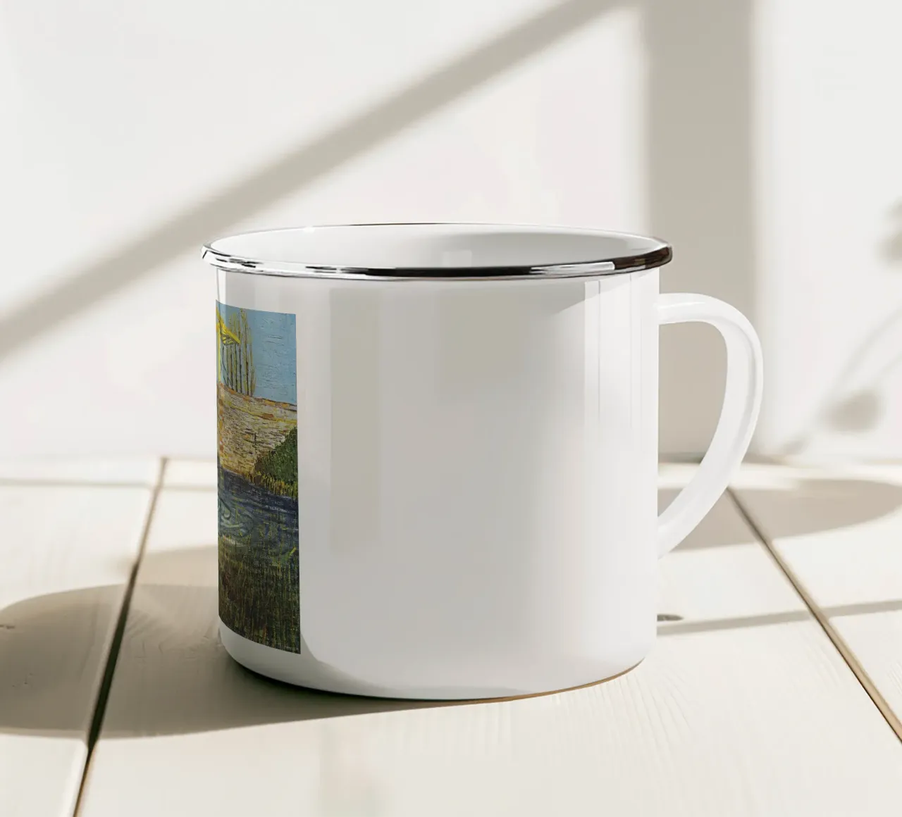 "Il ponte di Langlois ad Arles" di Vincent Van Gogh tazza in smalto da Van Gogh Prints