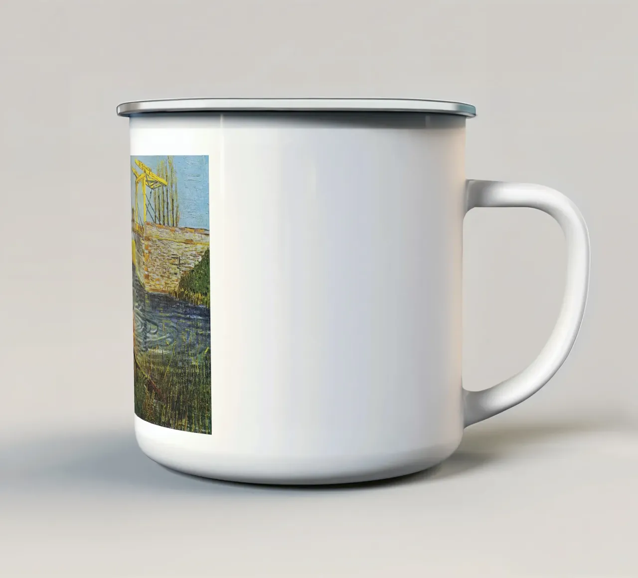"Il ponte di Langlois ad Arles" di Vincent Van Gogh tazza in smalto da Van Gogh Prints