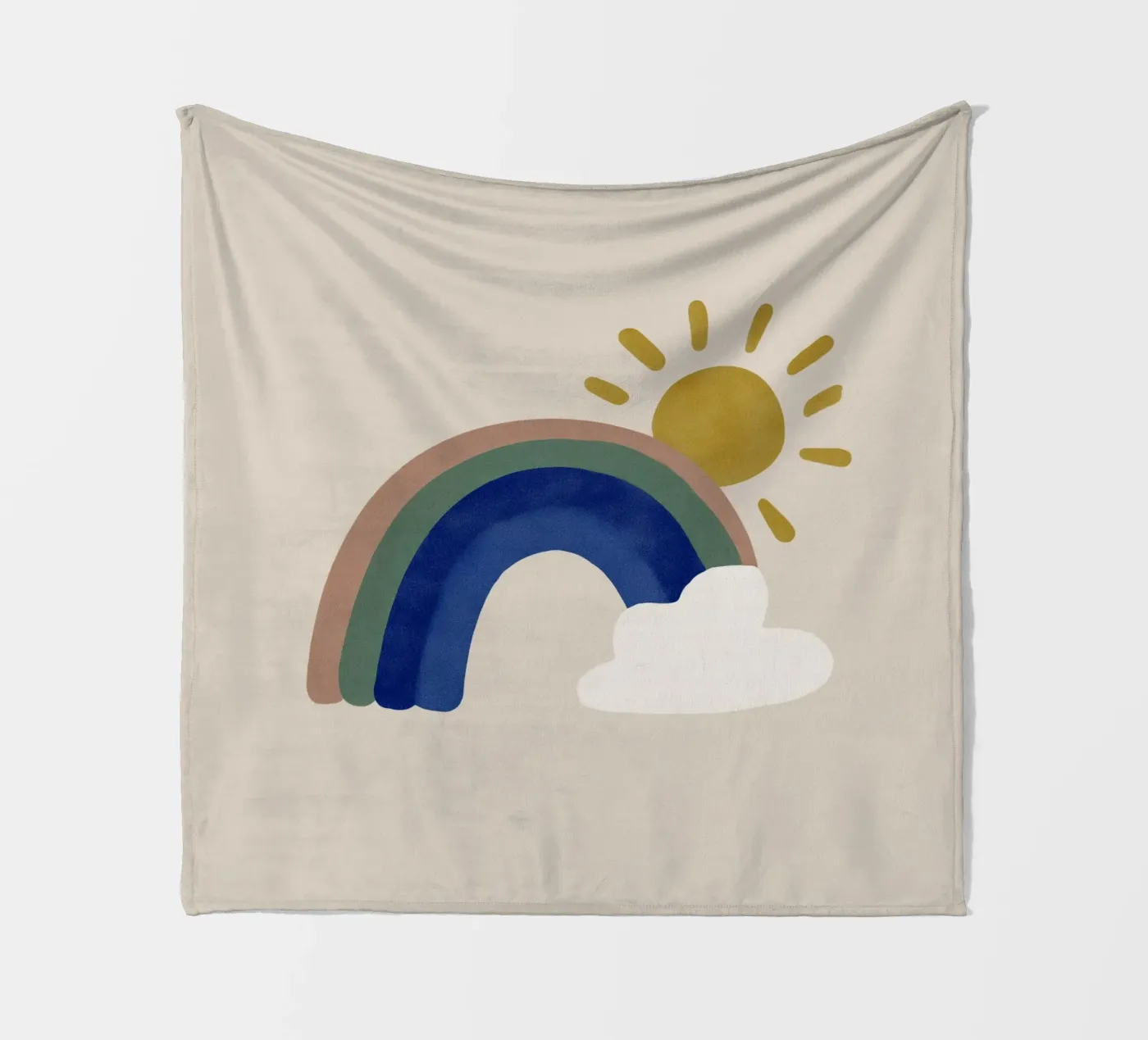 Arcobaleni e sole coperta in pile da Carinaprint