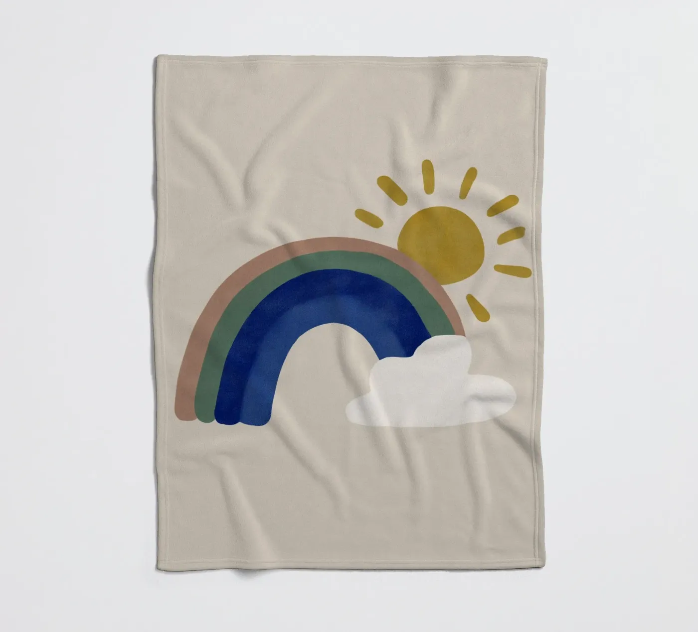 Arcobaleni e sole coperta in pile da Carinaprint