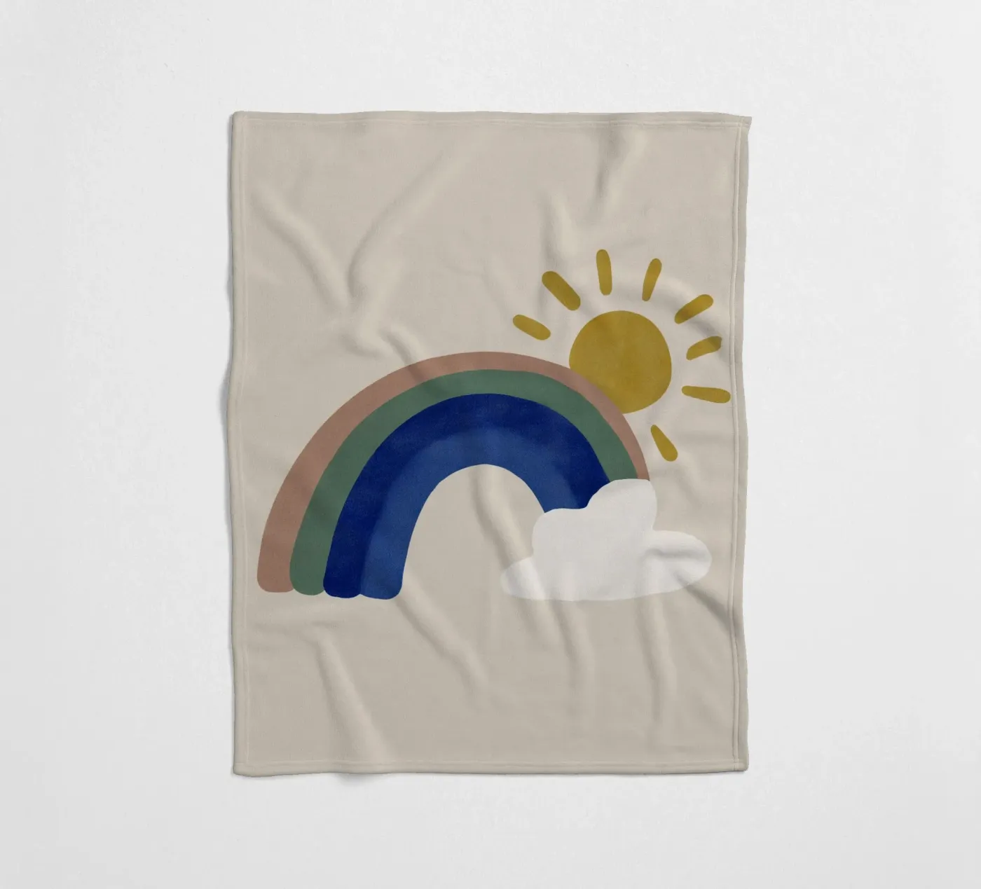 Arcobaleni e sole coperta in pile da Carinaprint