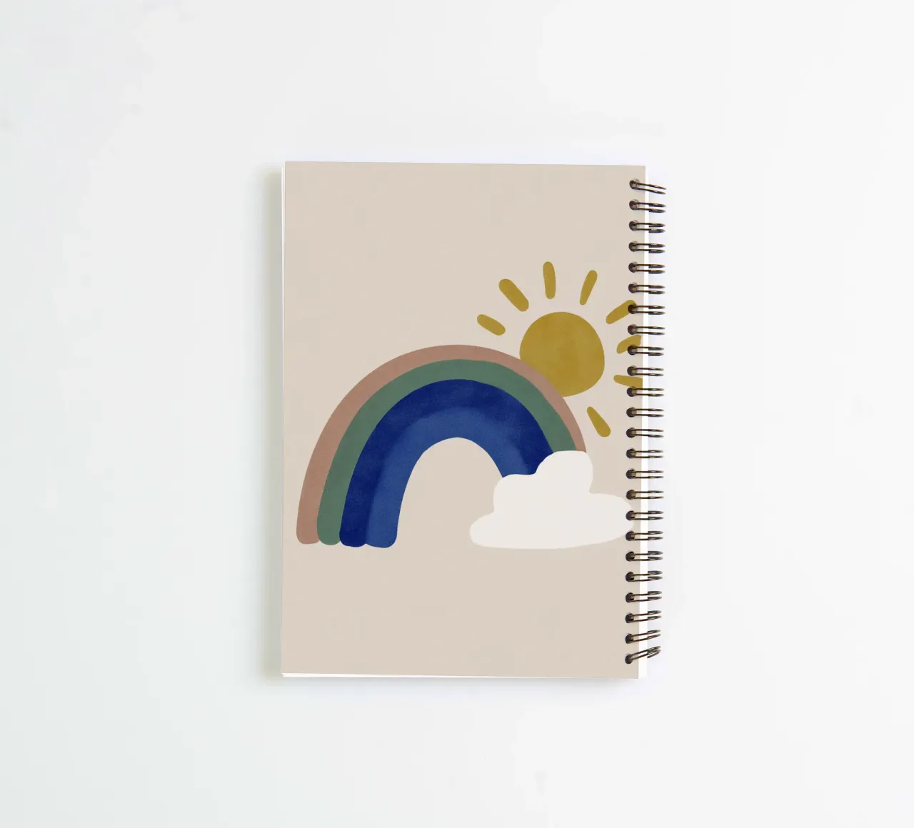 Rainbows and sunshine spiral notebook by Carinaprint