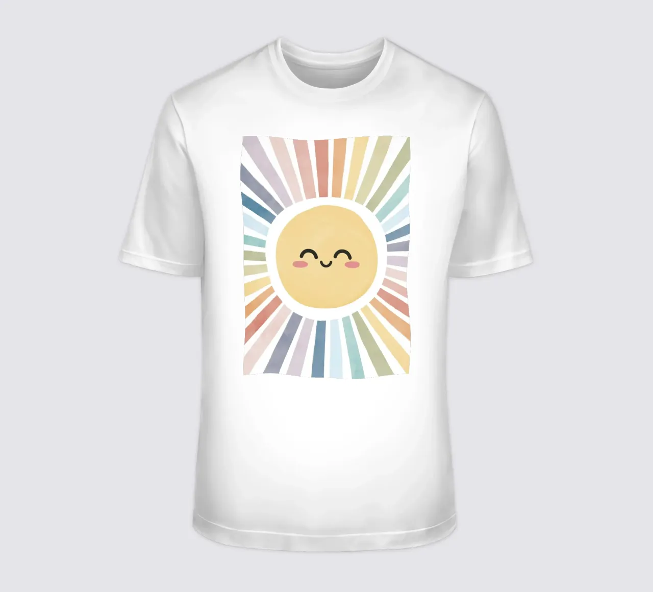 Happy Sun Print, poster arc-en-ciel pour enfants, décoration de salle de jeux t-shirt de ABC Prints