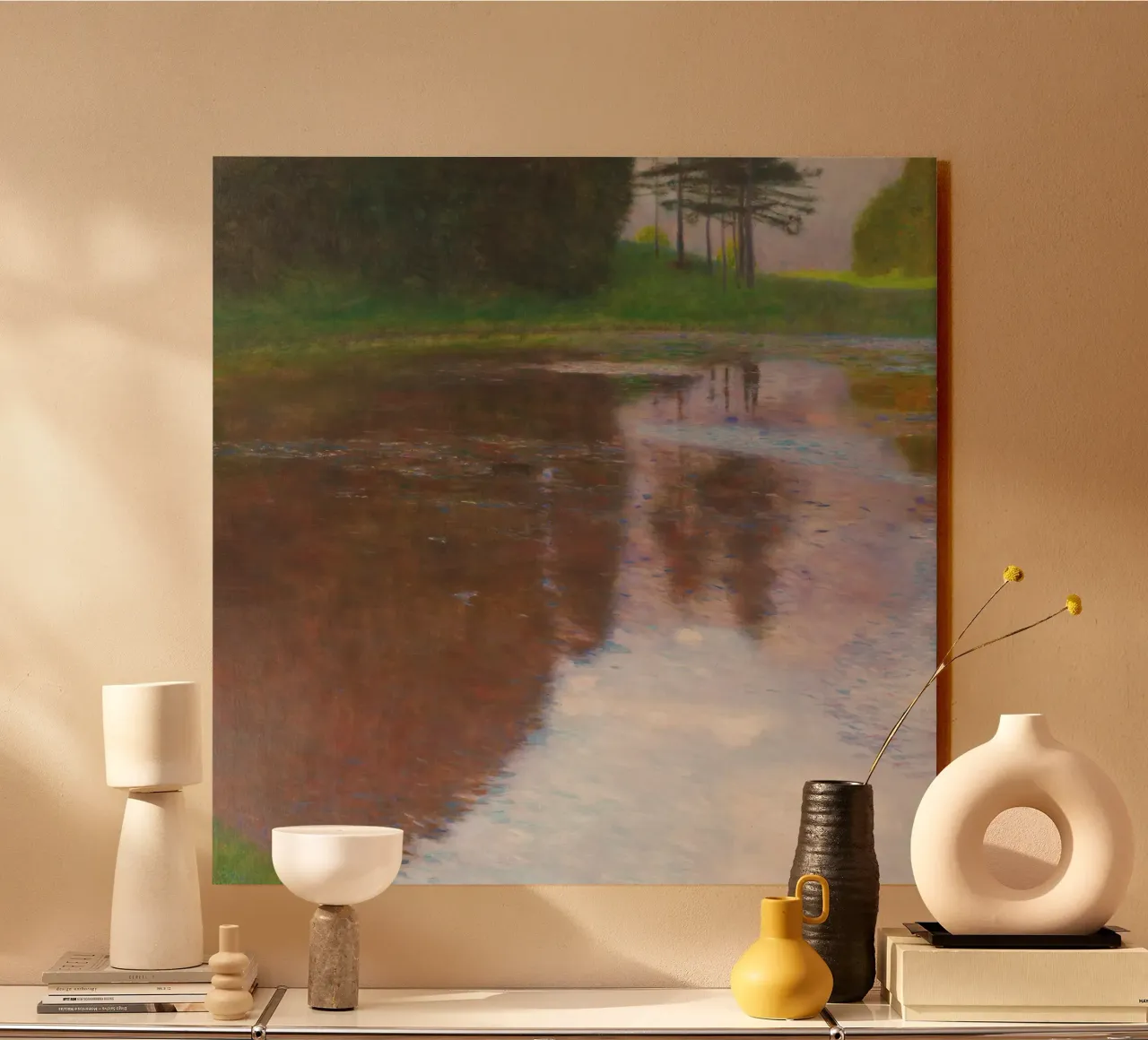 "Una mattina in riva allo stagno" di Gustav Klimt plexiglass da Gustav Klimt ART Prints
