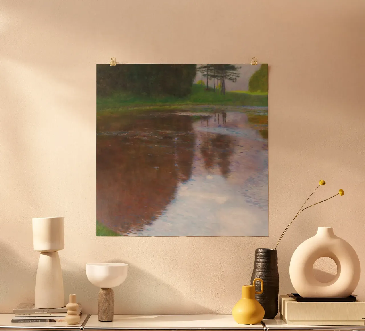 "Una mattina in riva allo stagno" di Gustav Klimt carta hahnemühle da Gustav Klimt ART Prints