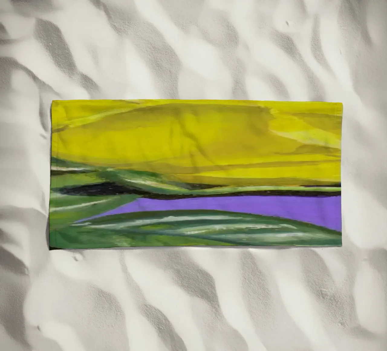 Yellow Rose beach towel by Miche Watkins