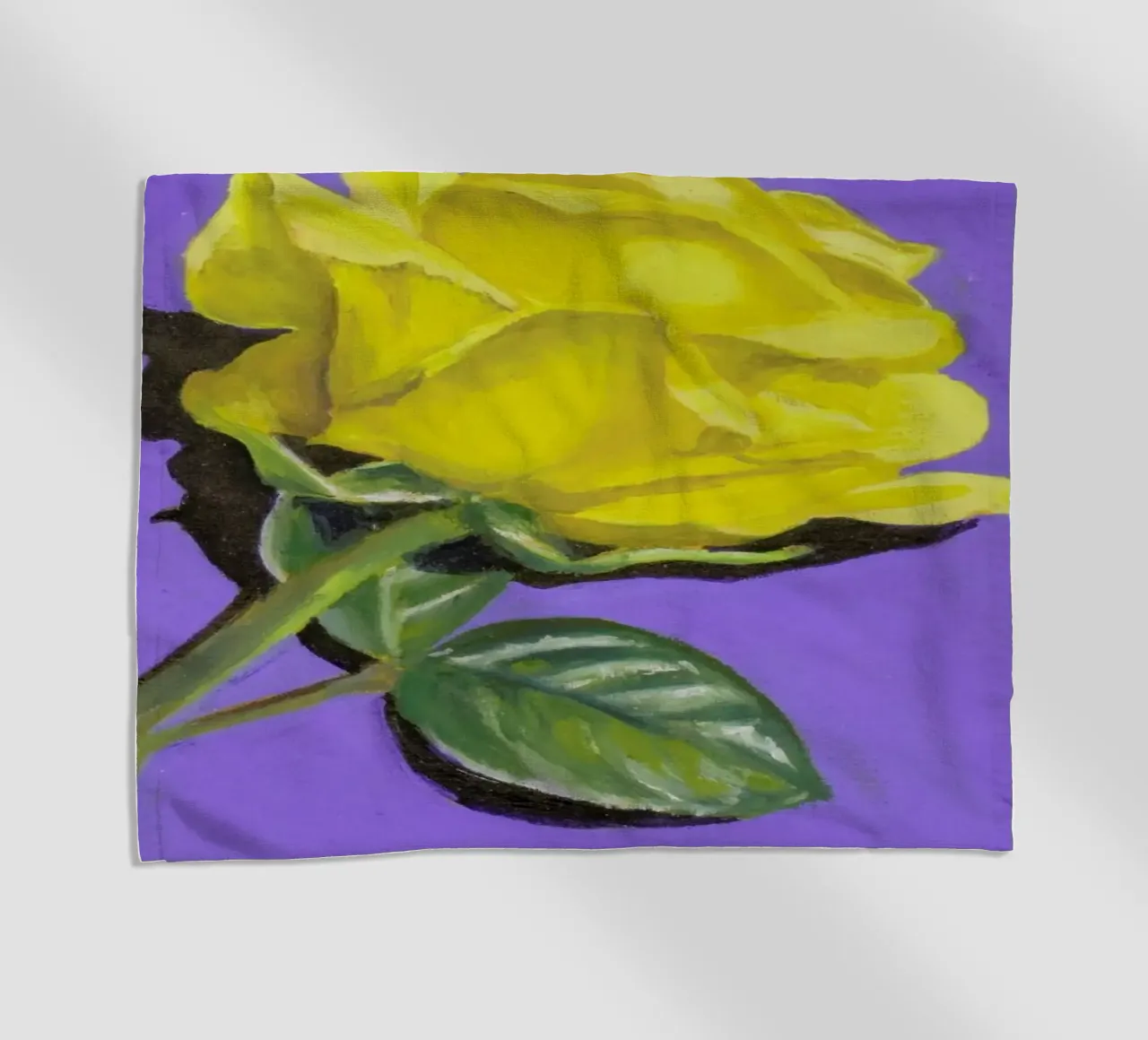 Yellow Rose beach towel by Miche Watkins