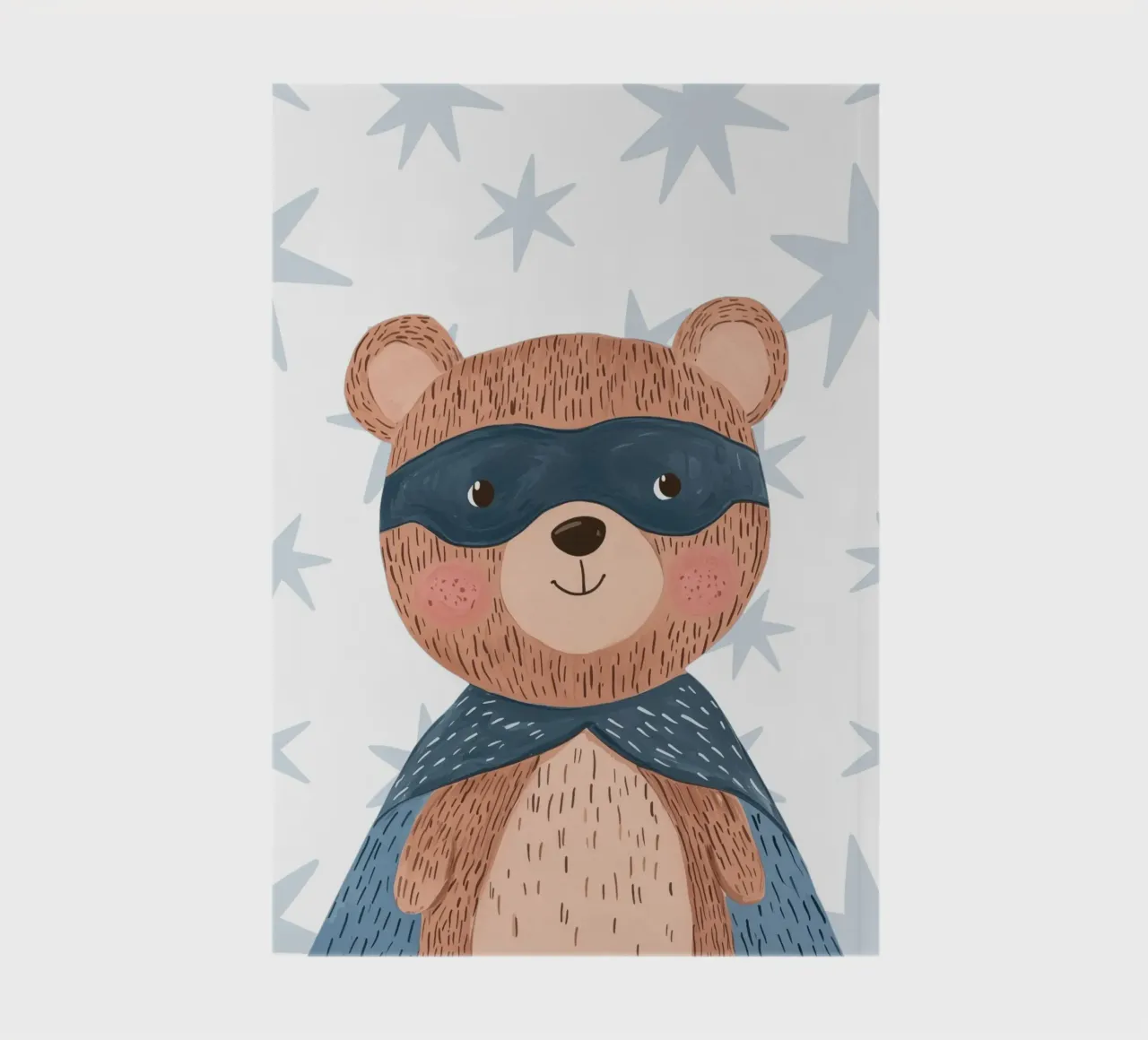 Superhero Bear Print, Nursery Wall Art, Playroom Poster notebook by Little Lola
