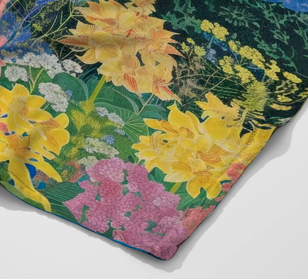 Boho Mountain Poster, kleurrijke natuurprint fleecedeken van Boheme