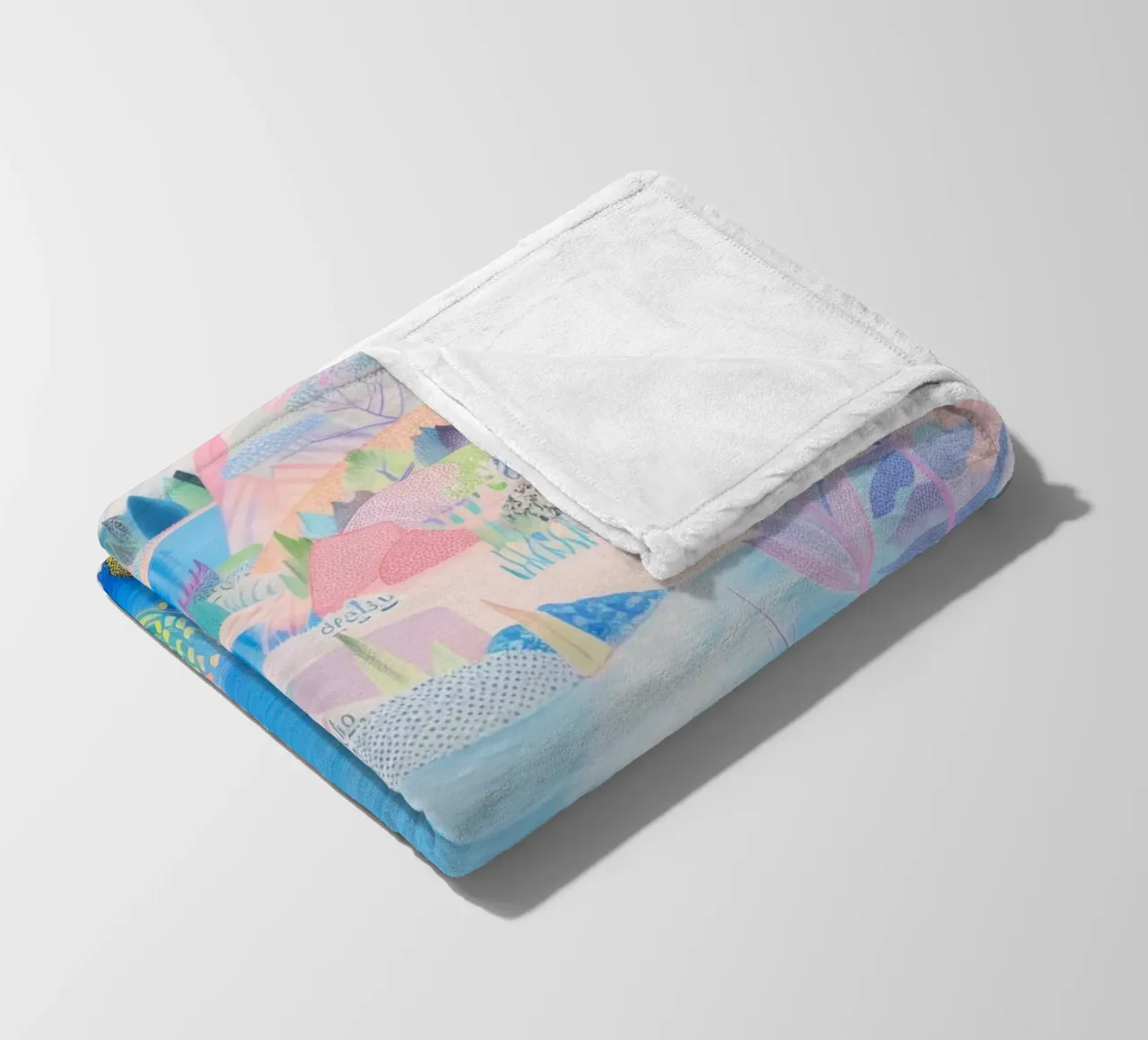 Forest Print, Colourful Abstract Wall Art, Nature Poster fleece blanket by Boheme